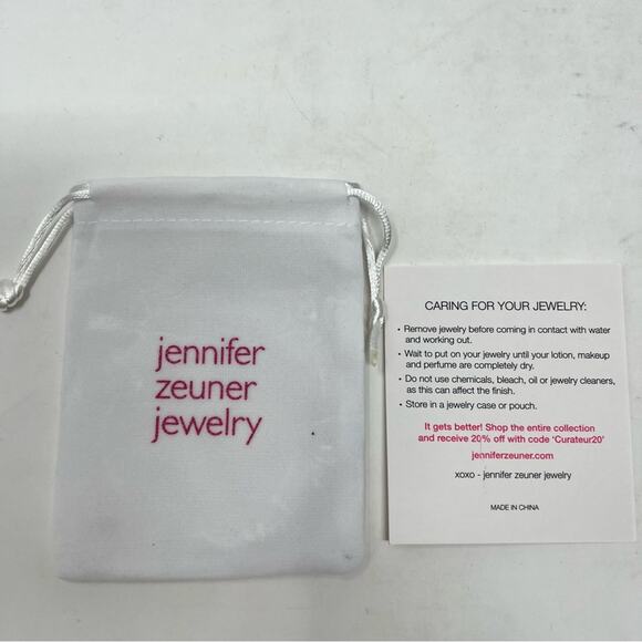 Jennifer Zeuner Jewelry Herringbone Necklace Silver IP Plating Brass Classic NEW - Picture 9 of 9